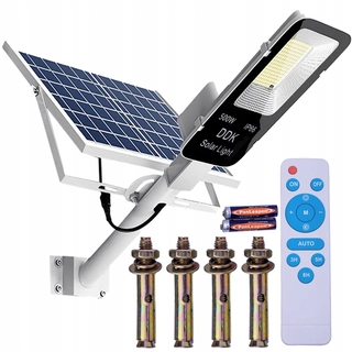 Uličná lampa - Pouličné svietidlo 500 W 60000 lm na solárne napájanie